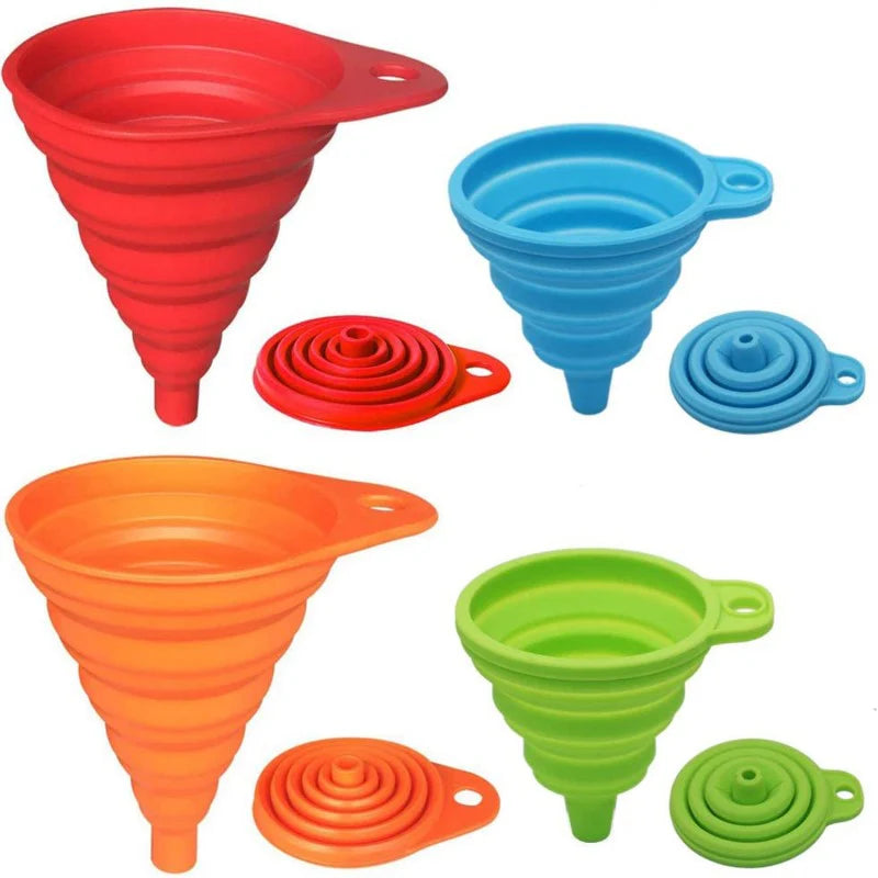 Kitchen Foldable Silicone Funnel