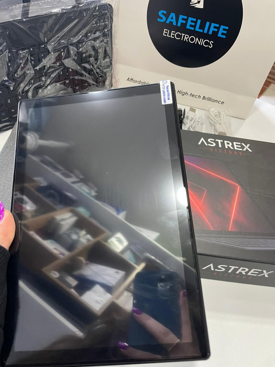 ASTREX Victory  With Wireless Keyboard, Earbuds, Power Bank, Pencil, Flip Case