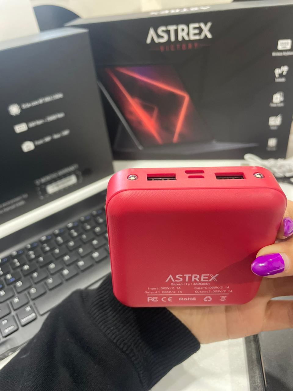 ASTREX Victory  With Wireless Keyboard, Earbuds, Power Bank, Pencil, Flip Case