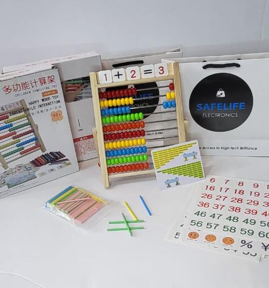 Multi-functional Wooden Learning Toy - Abacus and Counting Set